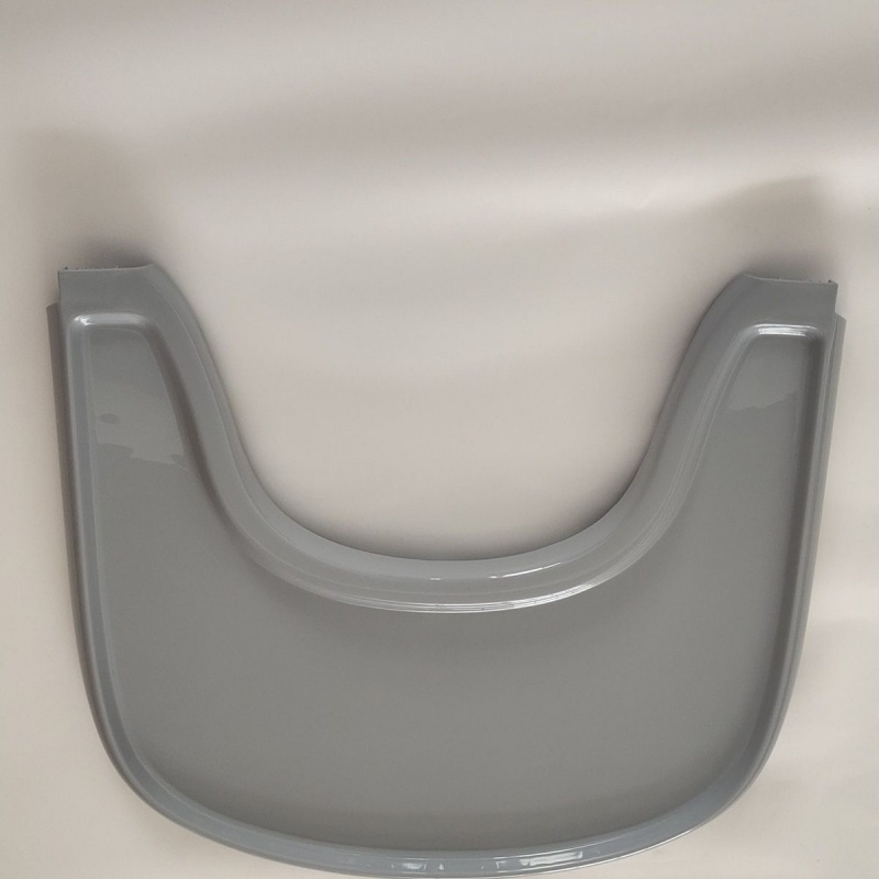 Trona portátil de seguridad, accesorios de respaldo de plástico, silla de bebé, accesorios para sillas de comedor, silla sólida multifunción para bebé: Gris claro