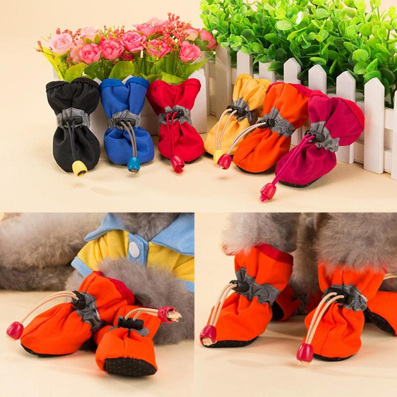 Hond Kat Regen Beschermende Laarzen Waterdicht Dog Schoenen Puppy Pet Anti-Slip Schoenen Laarsjes Zachte Bodem Schoenen Voor Honden hond Schoenen E5M1