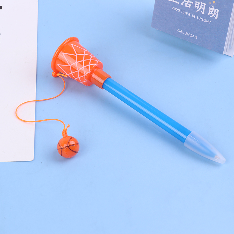 1Pcs Basketbal Hoepel Pen Basketbal Met Blauw/Zwart Refill Kids Basketbal Pen Pen Pad Sport Party Voor Sport