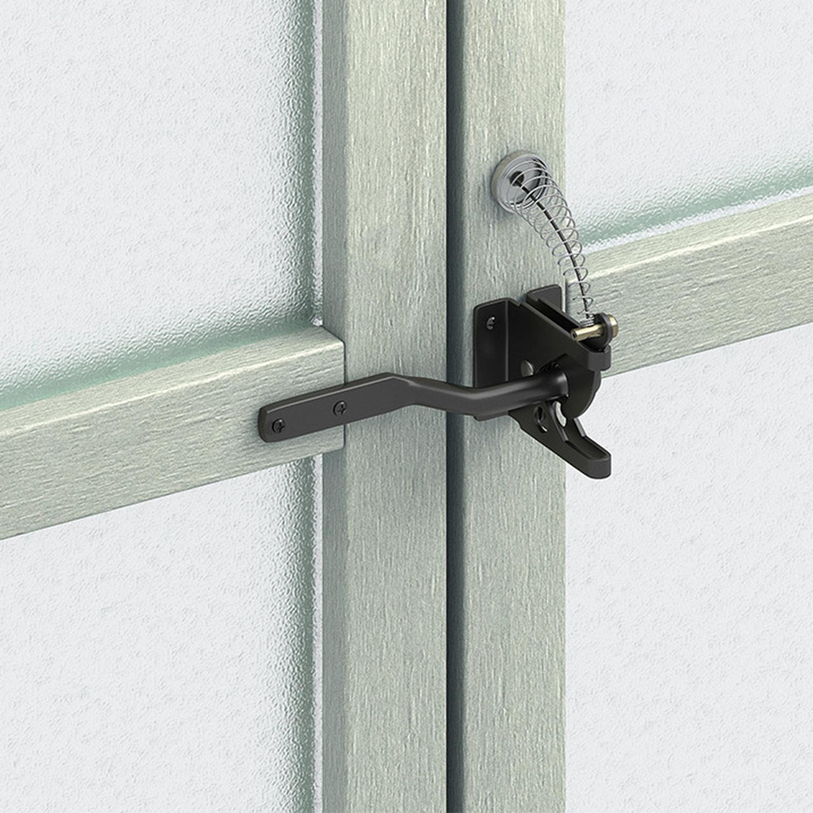 Gate Latch Spring Door Latch Hardware Self Locking Fence Lock for Outdoor Wooden Gates