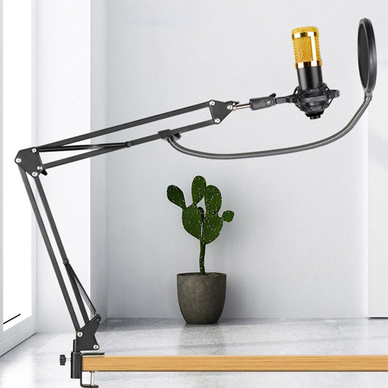 BM800 Condenser Microphone Voice Recording Microphone Kit: Shock Mount+Foam Cap+Cable As BM800 Recording Microphone