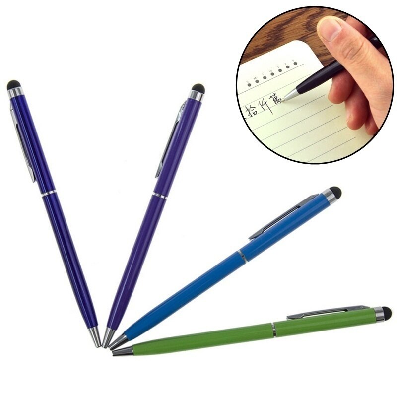 5 stk 2 in 1 touch screen stylus pen+kuglepen tablet smartphone nyttig tablet p til pad smartphone