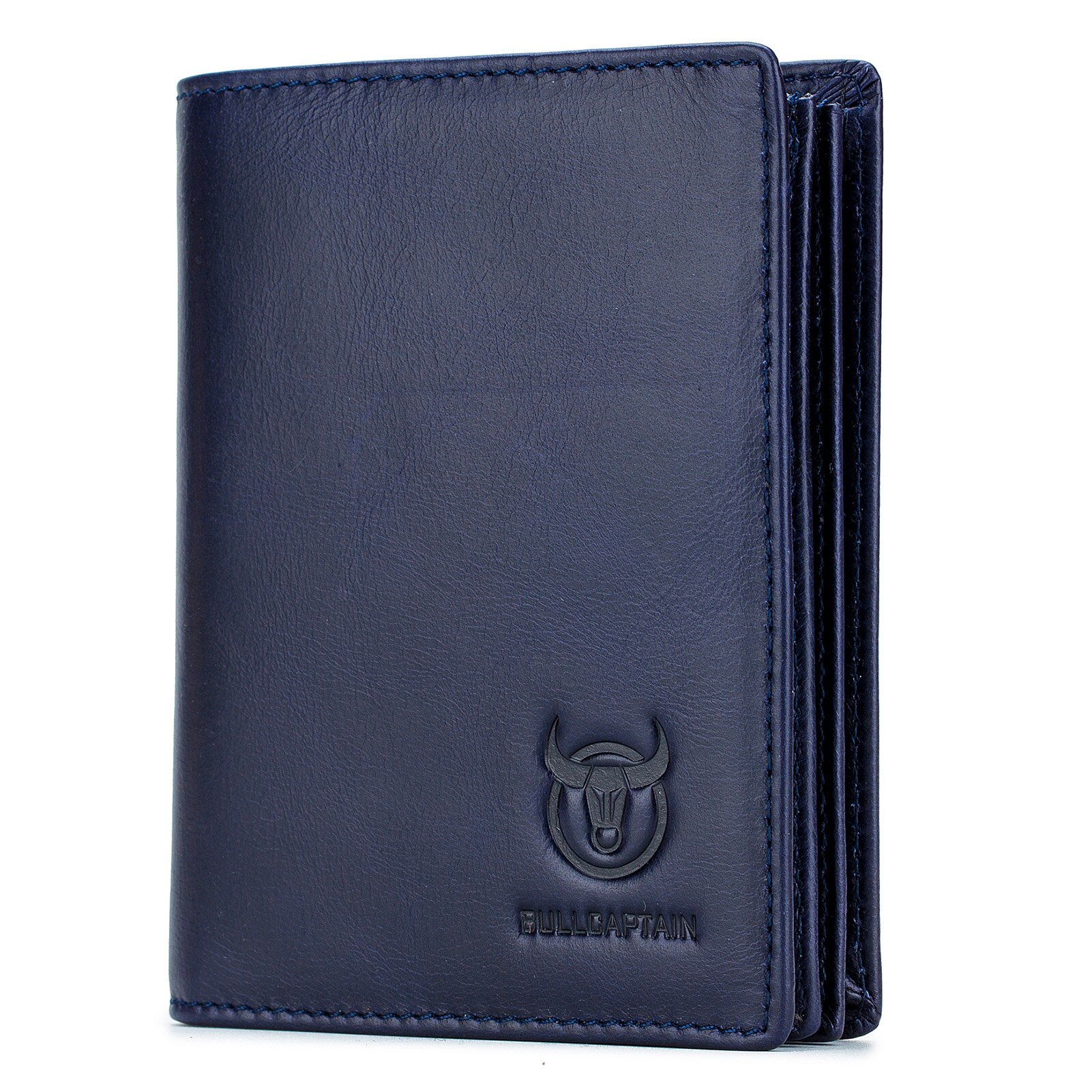 Leather Wallet Large Capacity Wallet Credit Card Holder for Men with 15 Card Slots: Blue