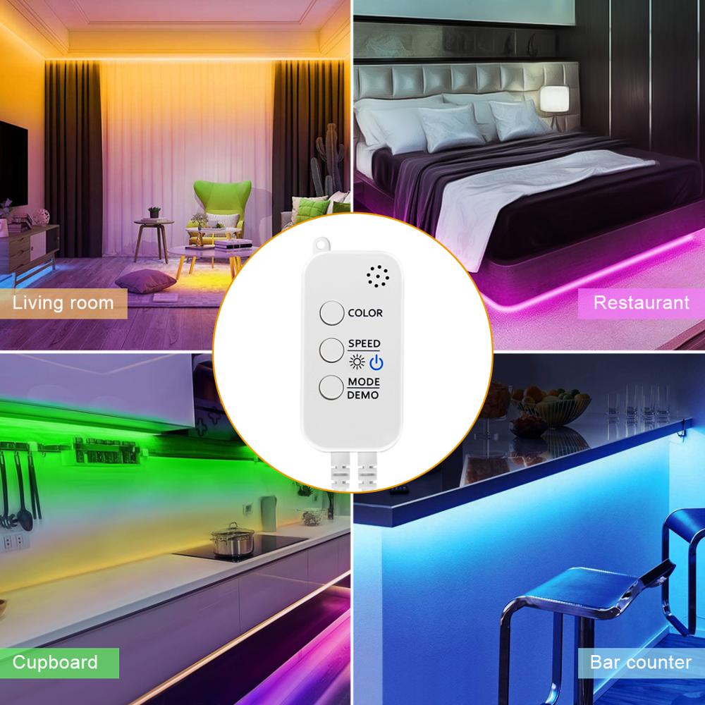 Smart Bluetooth Rgb Controller Dc 5V 12V 24V Muziek Sync Led Controller Ingebouwde Microfoon Voor 5050 Smd Rgb Led Strip Licht