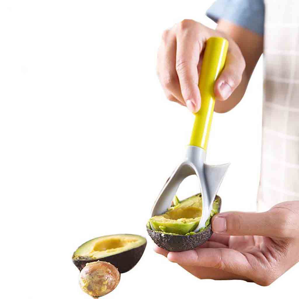 1Pcs Kitchen Accessories 5-in-1 Avocado Slicer Fruit Tool Plastic Vegetable Masher Multifunction Portable