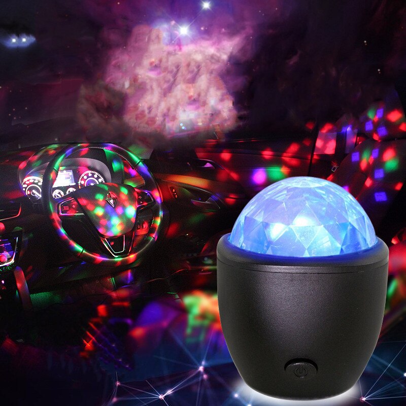 LED Stage Light Disco Ball Magic Effect Lamp Mini Led Switch Ball USB Crystal Flash DJ KTV Car Bar Party Lights