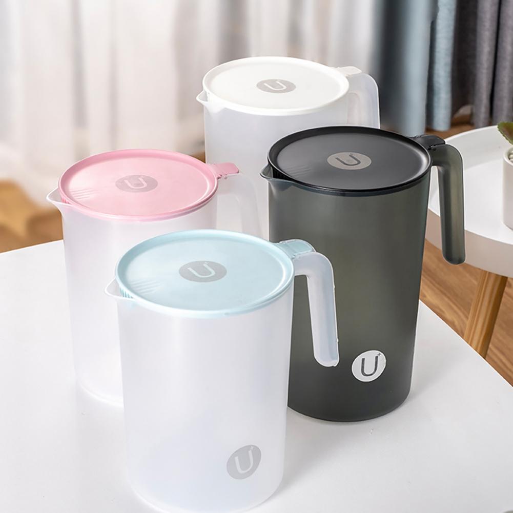 Water Jug Plastic Straining Pitcher Good Sealing Plastic Pitcher Kitchen Tool 1Pcs Cold Lemonade Juice Beverage Jar