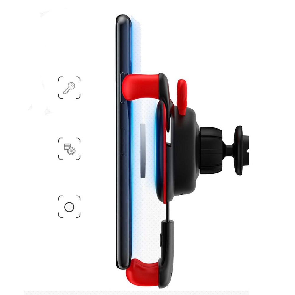Universele Draaibare Mini Auto Air Vent Telefoon Houder Draadloze Telefoon Oplader Voor Auto Iphone Opladen