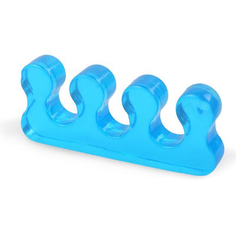 1 paar Silicone Soft Form Toe Separator/Finger Spacer Voor Manicure Pedicure Nail Tool Flexibele Soft Silica: Blauw