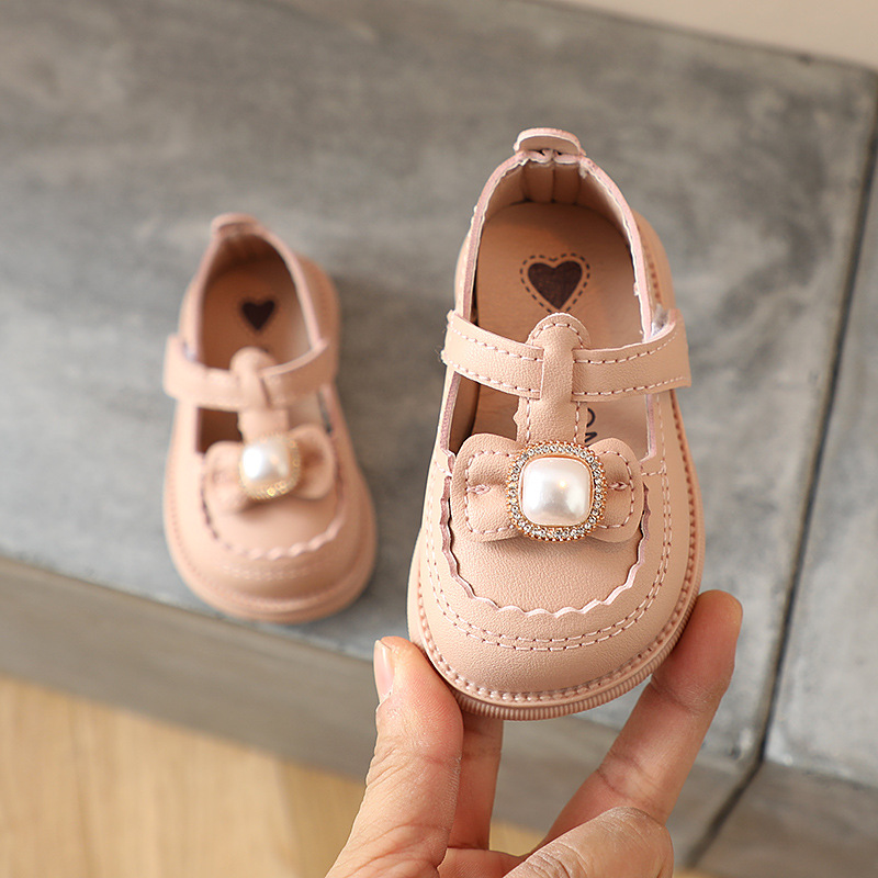 Lente Zomer Baby Meisje Schoenen Mode Parel Kids Prinses Schoenen Zachte Bodem Comfortabele Meisjes Sandalen Babyschoenen SXJ041: SXJ041Pink / CN 16 insole 12cm