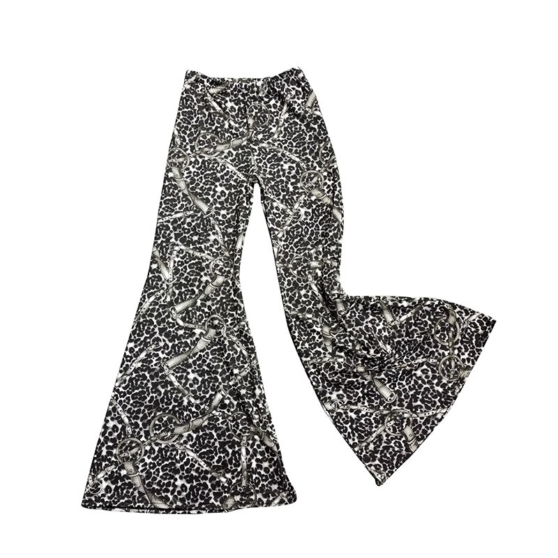 Pantalones de baile latino sueltos de leopardo para mujer, pantalones modernos para ejercicio de Danza Latina, pantalones profesionales a la , cómodos: Gris / XL
