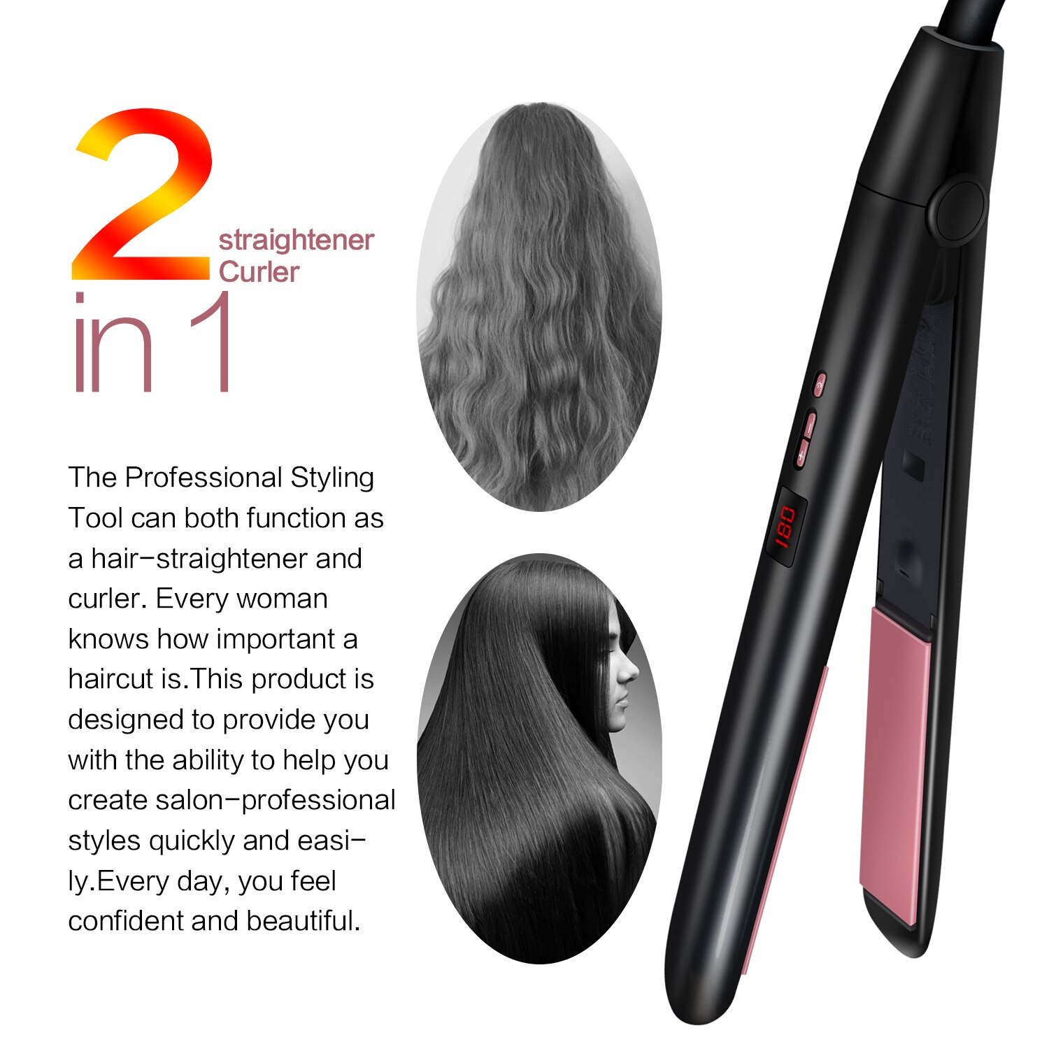 Flat Iron Hair Straightener Straightening Iron Tongs Ironing For Hair Styling Plank Crimper Styler Curling Iron