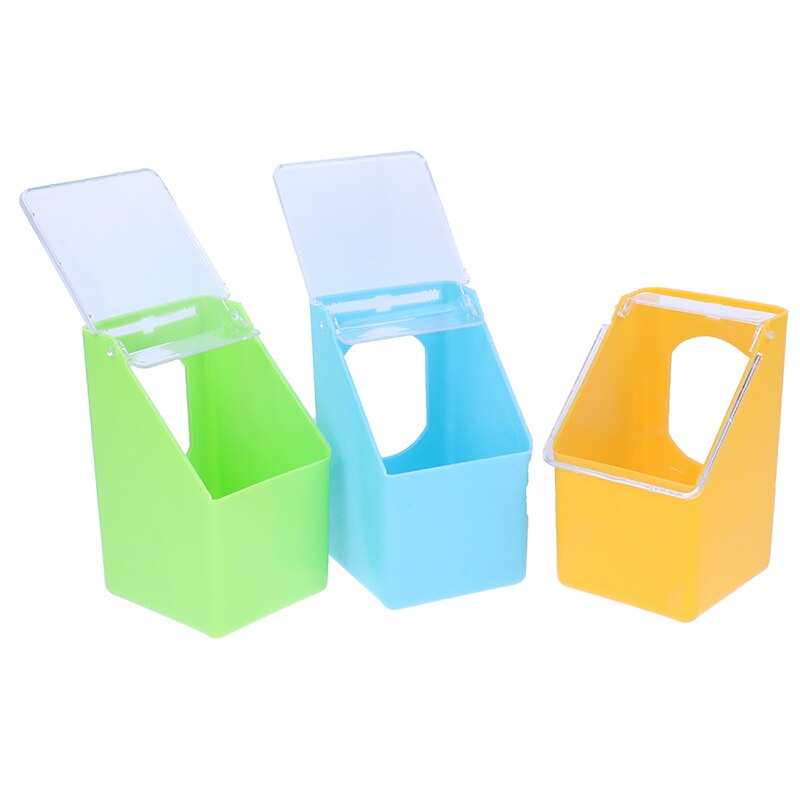 1pc plastic duiven water voederbak vogelkooi water dispenser papegaai hangende drinkbak voerbak dierenbenodigdheden 3 kleuren