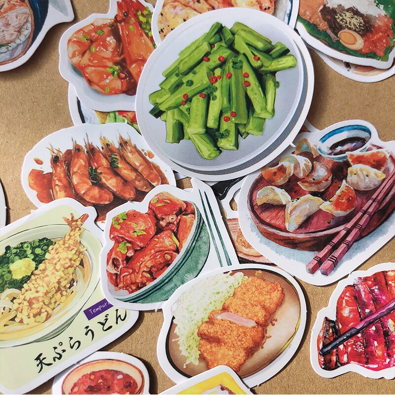 160PCS/set Food Recipe Sticker DIY Scrapbooking journal Mobile Computer Sealing Diary Decoration Sticker
