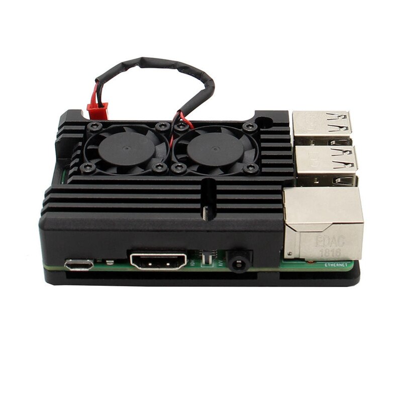 Raspberry Pi 3B Case - Aluminum Alloy Metal Enclosure with Dual Fan - for Raspberry Pi 3B+ / 3B