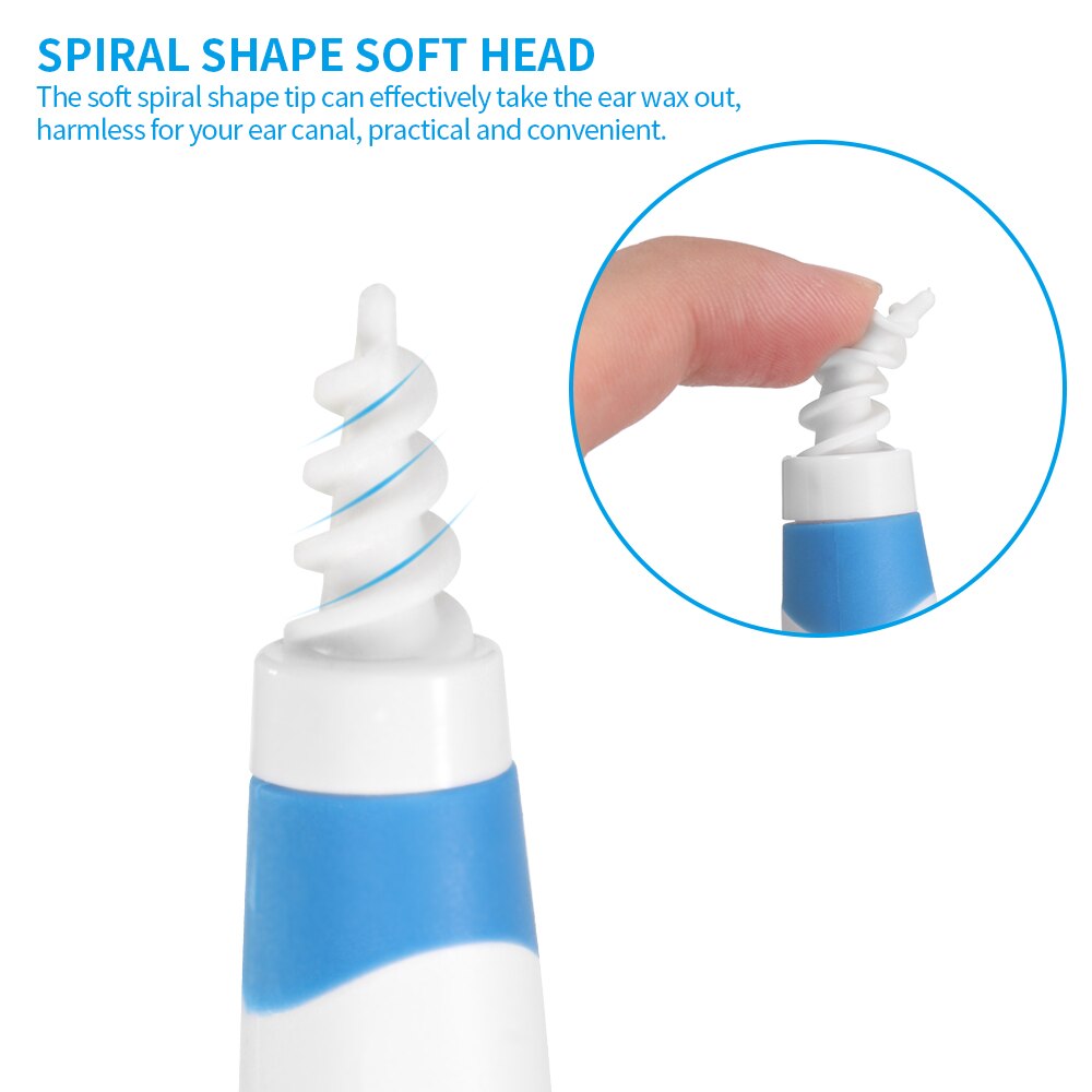 Electric Ear Cleaner Vacuum Ear Wax Dirt Fluid Remover Painless Earpick Ear Cleaning Tools Safety Products White With 16 Pieces