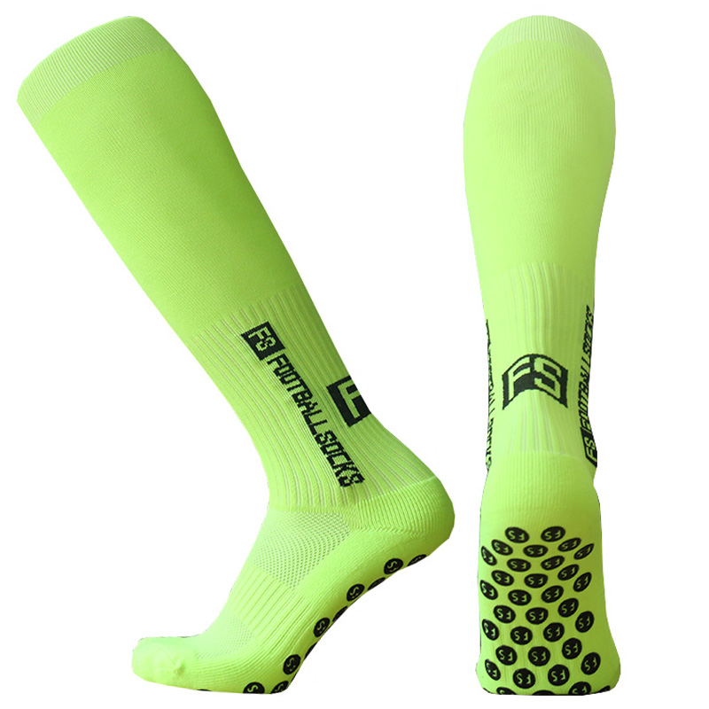 FS Long – chaussettes antidérapantes pour hommes et femmes, avec lettres, pour Baseball, Rugby, Football: Green