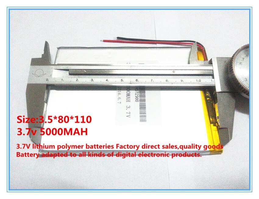 Original Li-ion battery 3.7v tablet 3.7v 5000mah (Approx) for 8 inch N83,N86 A85,A86 rechargeable battery for Tablet PC 3580110