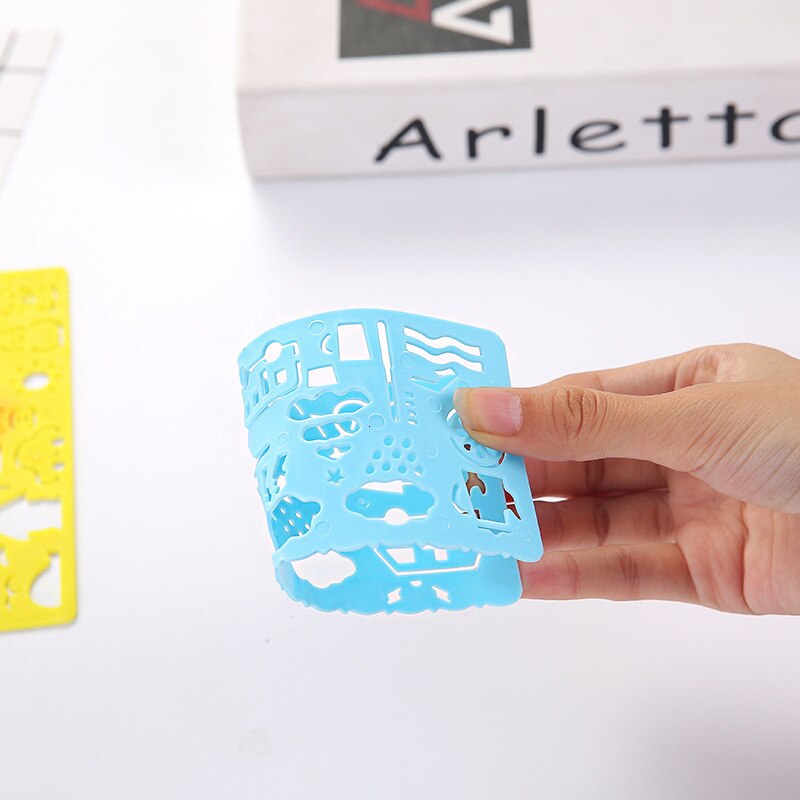 4pcs/set Ruler Painting Modeling Ruler Learning Supplies Children Alpinia Oxyphylla Ten Thousand Flower Ruler Set Ruler