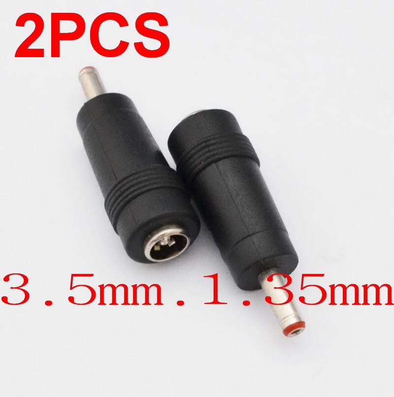 2 uds. Enchufe DC de 5,5x2,1mm, hembra a 6,5x4,4mm, 5,5x2,5mm, 5,0x3,0mm, 4,8x1,7mm, 4,0x1,7mm, 3,5x1,35mm, 3,0x1,1mm, 2,5 x mm 0,8mm 2,0x0,6mm: 3.5mm x 1.35mm