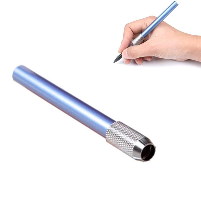 Lápiz de Metal útil, extensor alargador, soporte para dibujo escolar, útiles de papelería para estudiantes, suministros de pintura T1A5 1 unidad