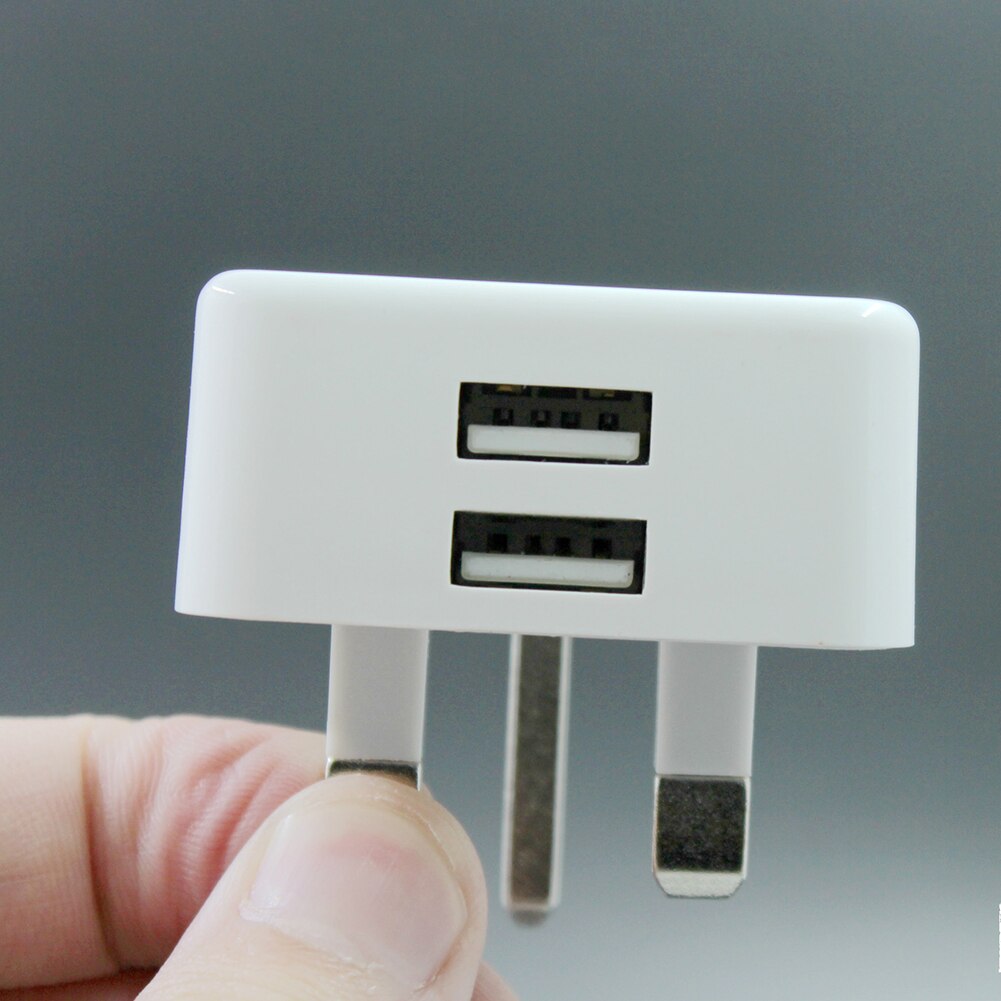 Mini 5V 2A Quick Charging UK Plug Dual USB Ports Charger for Tablets Phones