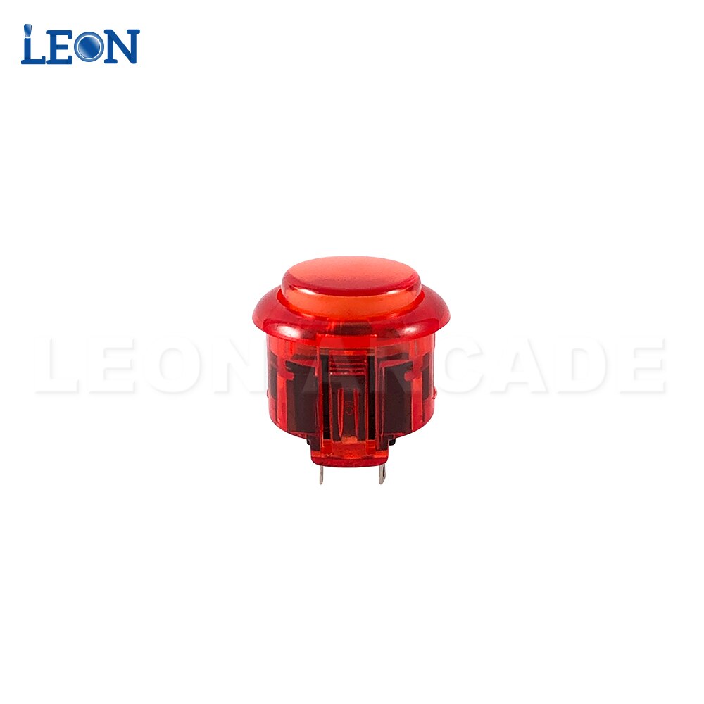 30 Pcs Transparant Arcade Knop Geen Led Arcade 30Mm/24Mm Arcade Kit Voor Arcade Kopie Sanwa 24 OBSF-30 OBSC-30 OBSN-30 Sanwa: 24mm red