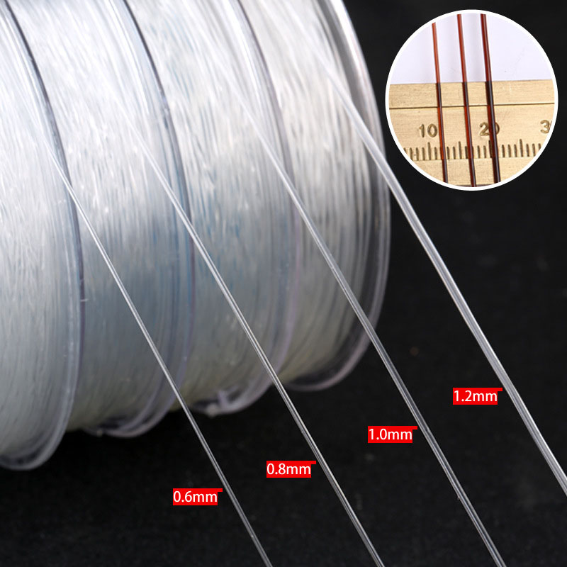 DIY pulsera de cristal transparente cuerda hilo elástico con cuentas usando cuentas pulsera cuerda banda de goma línea de pesca cuerda fabricación de joyas