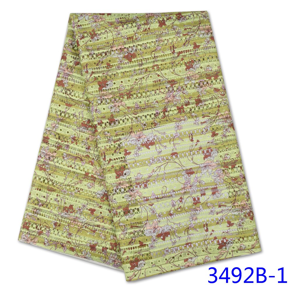 Guipure Cord Lace Fabric African Lace Fabric With Stones Water Soluble Laces For Wedding YA3492B-2: Picture 1