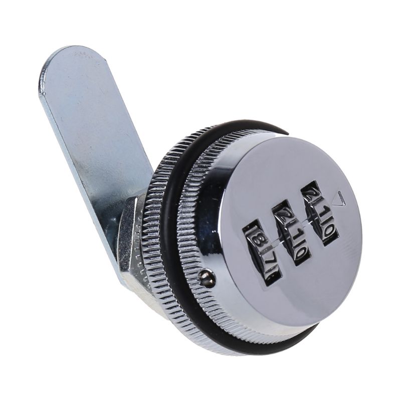 3-Digit Combination Mailbox Lock 7/8" Rotary Tongue Cam Lock for Cabinet Drawer