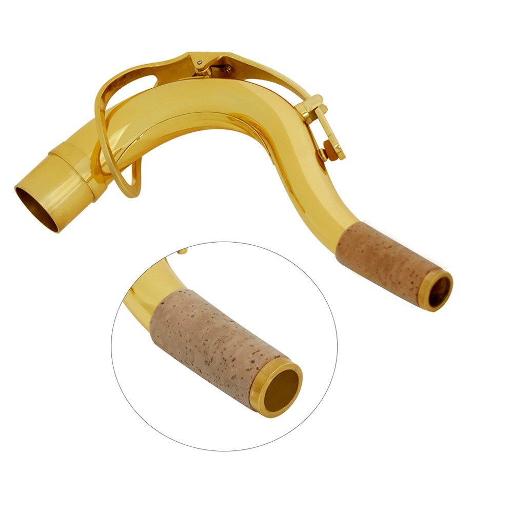 Messing tenorsaxofon sax bøjningshals 27.8mm saxofon tilbehør dele guld