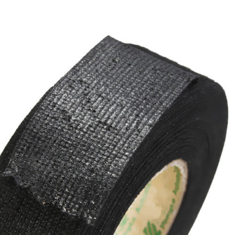 Vehemo 1Roll 19Mm X 15M Geluidsisolatie Kabelboom Tape Sterke Lijm Doek Stof Tape Voor Looms auto Accessoires