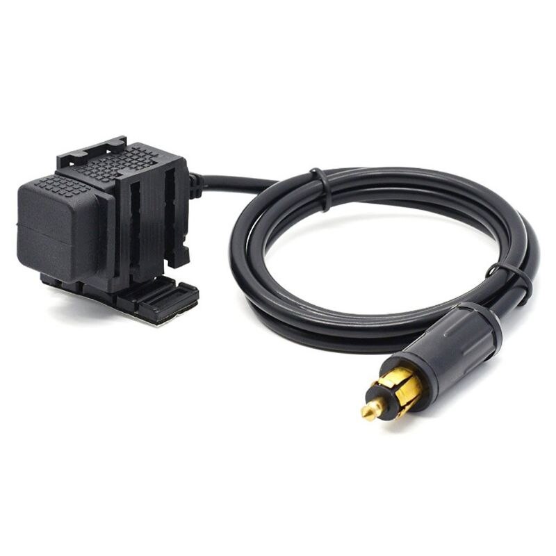 12V-24V Waterdichte Motor Din Hella Powerlet Plug Naar 2.1A Dual Usb Charger Socket Power Adapter met 1.8M Kabel Voor Bmw