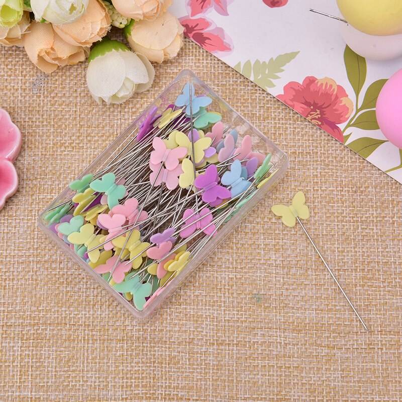 100Pcs/lot Sewing Accessories Patchwork Pin With Box DIY Button Head Pins DIY