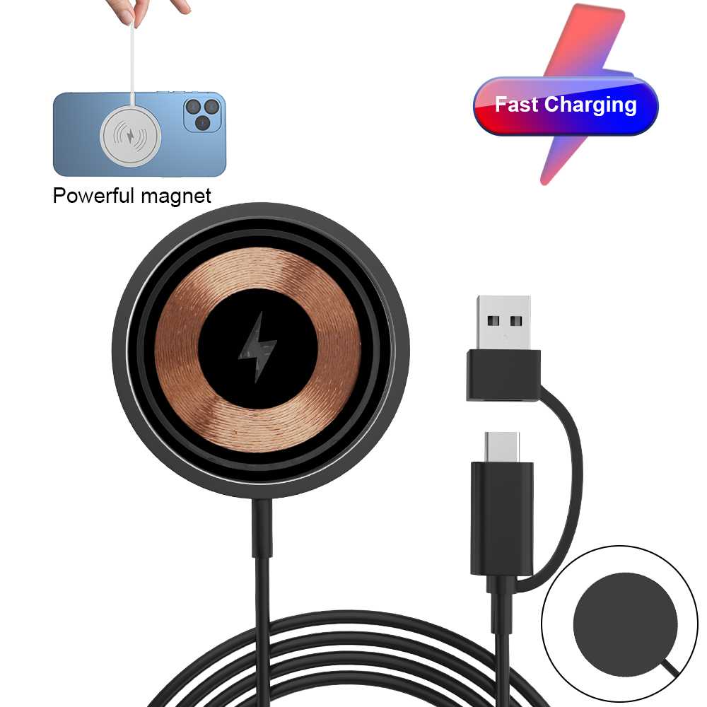 15 W Draadloze Oplader Magnetisch Voor Iphone 15 14 13 12 Pro Max Mini Type C Snelle Draadloze Opladen Pad stand Telefoon Oplader