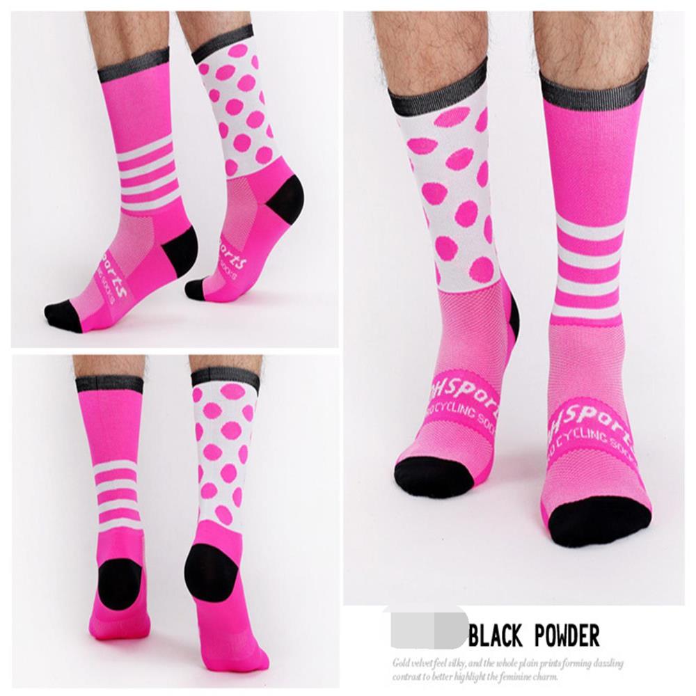 Ice cloth women road bike socks high elastic gel cycling socks girl sports non-slip DH-G02: pink / M