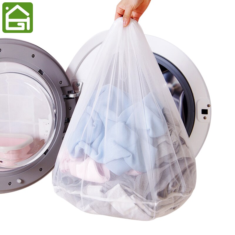 Juego de 3 bolsas de malla para lavar ropa de viaje, bolsa de lavandería con cordón para ropa, calcetines y ropa