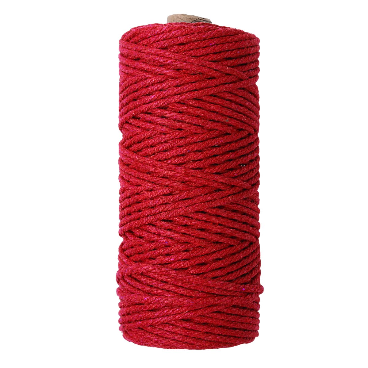 Natural 4 Strand Twisted Thread Macrame Cotton Cord DIY Knitting Sewing Spool Wall Hanging Rope Plant Hangers Drawstrings Crafts: Red