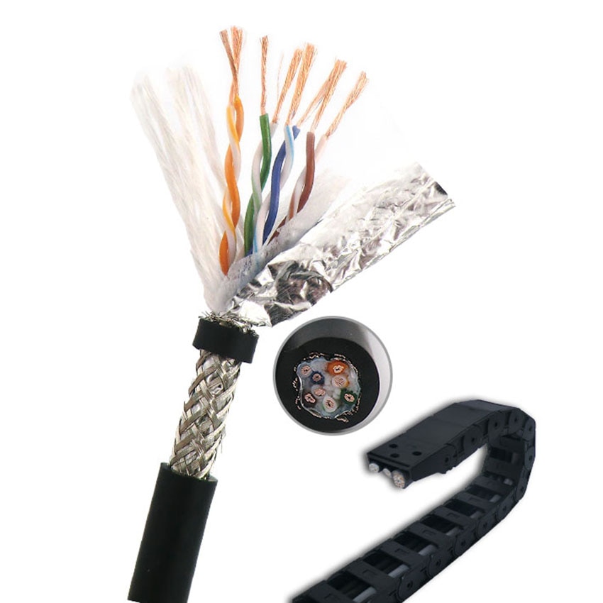 Vloerkettingbanen Kabel Cat5e voor Ethernet High-flexibele (Speciale Kabel) Slepen Keten Wire (STP/UTP-5E)