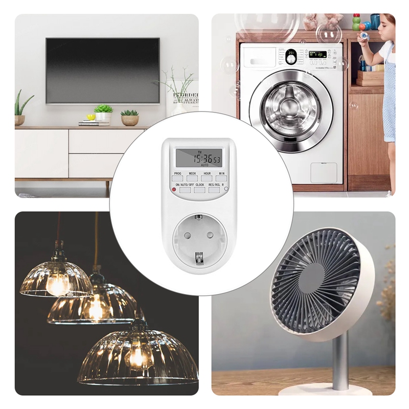 Programmable Timer Switch Socket 50Hz With Summer Time Random Function For Kitchen Timer Switch