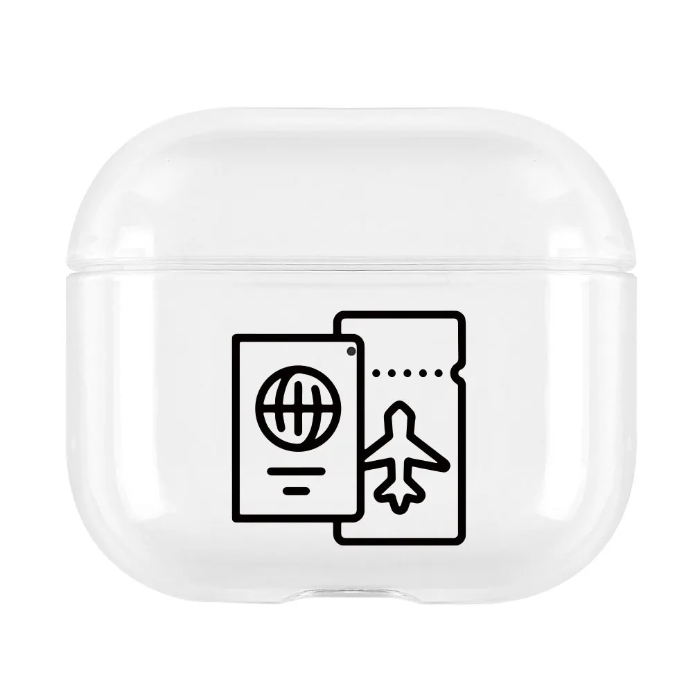 Bonito mapa de viagem do mundo caso de fones de ouvido para apple airpods 4 4th 3rd 3 2 2nd 1 escudo airpods pro macio transparente fone de ouvido capa