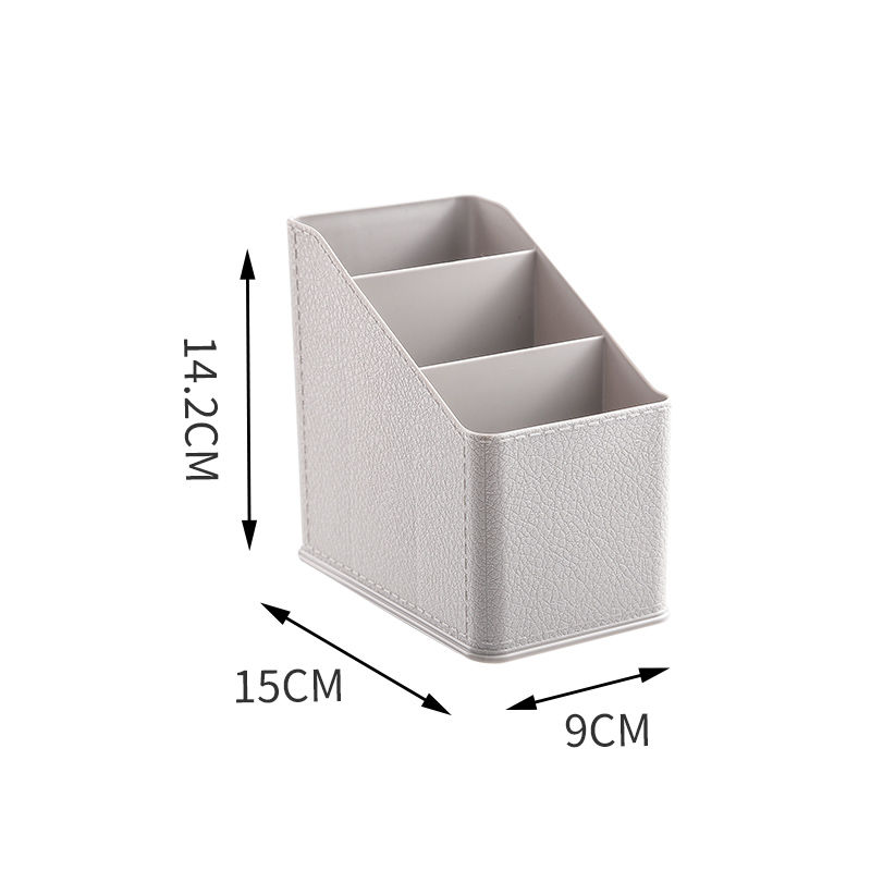 Organisateur de tiroir de bureau, porte-crayon de bureau, boîte à badges divers, papeterie fournitures de bureau, d'école et de salon: grey-3grid