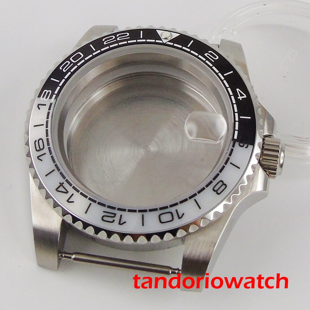 BLIGER men watch case fit NH35 sapphire stainless steel top automatic movement: M
