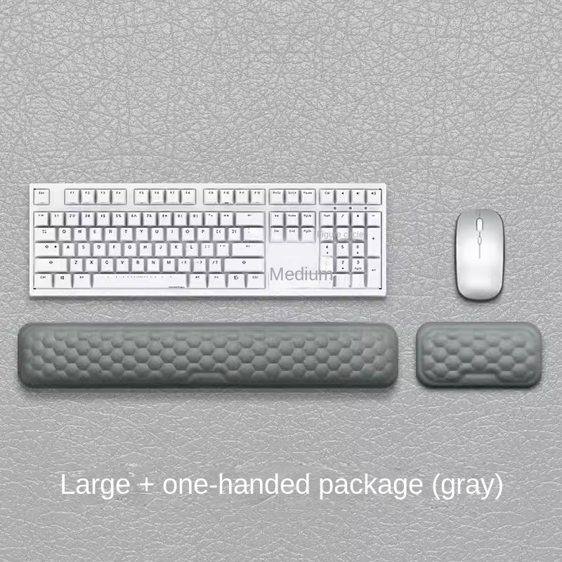Tastatur-Pad-Set, Memory-Schaum, für Büro, Computer, Laptop, einfaches Tippen, Schmerzlinderung, Tastatur, Handgelenkauflage, L: Dunkelgrün