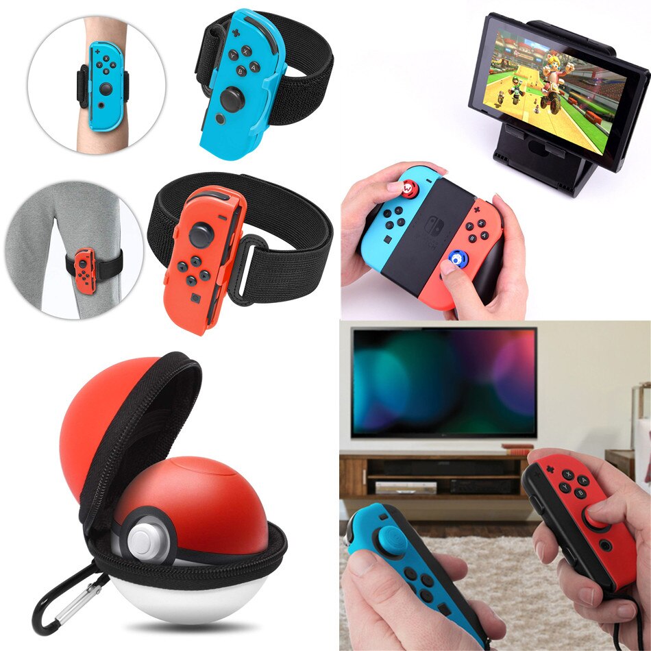 Controller Grips Joy-Con Case For Nintendo Nintend Switch Joy Con Handle NS N-Switch Game Console Accessories Kit Elf ball bag