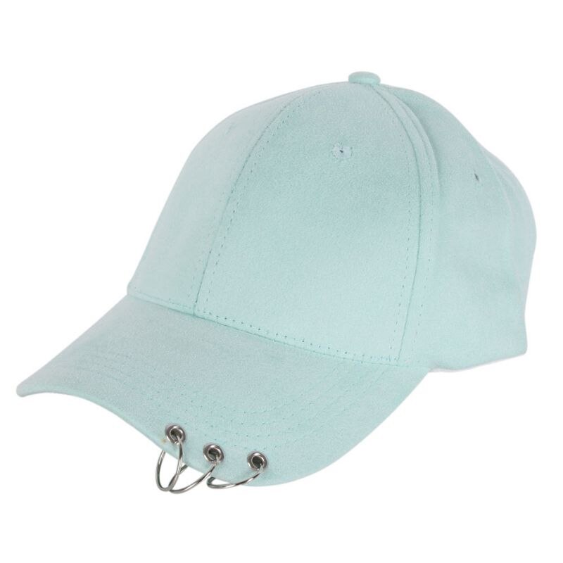 Unisex Casual Solid Verstelbare Baseball Caps Snapback hoeden voor mannen baseball cap vrouwen witte baseball cap hoed met Ringen