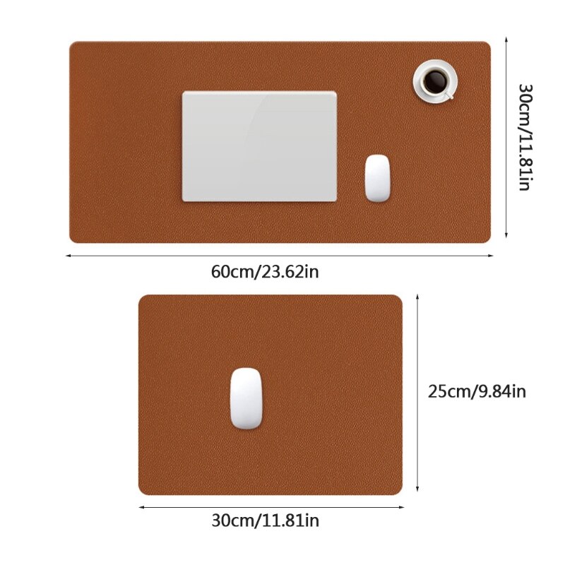 Modern Table Keyboard Mouse Gaming Pad Home Office Desk Accessorie Anti-scratch PU Leather Writing Desk Topper Protector