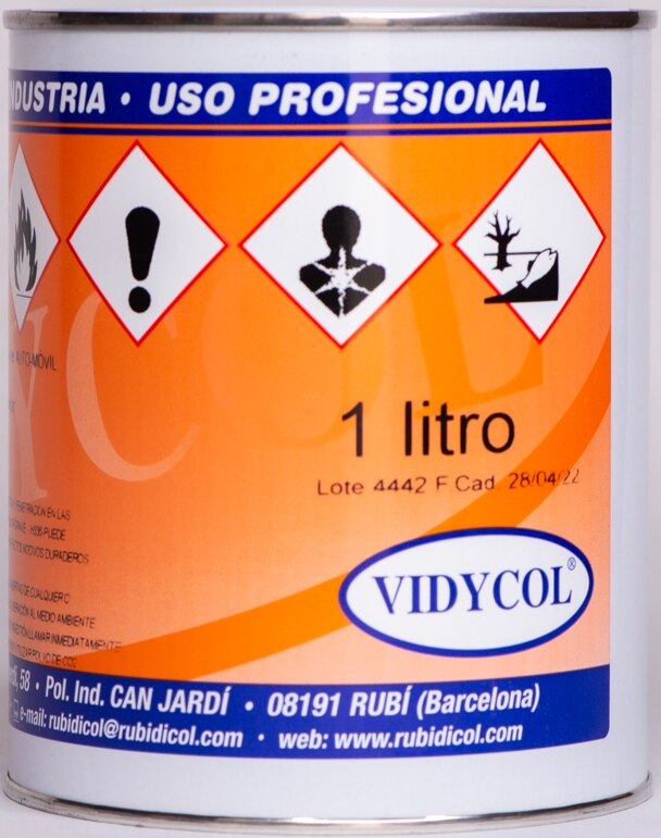 Pegamento resistente alta temperatura para tapicería y TECHO COCHE. Lata de 1L. Cola resistente para aplicar con brocha