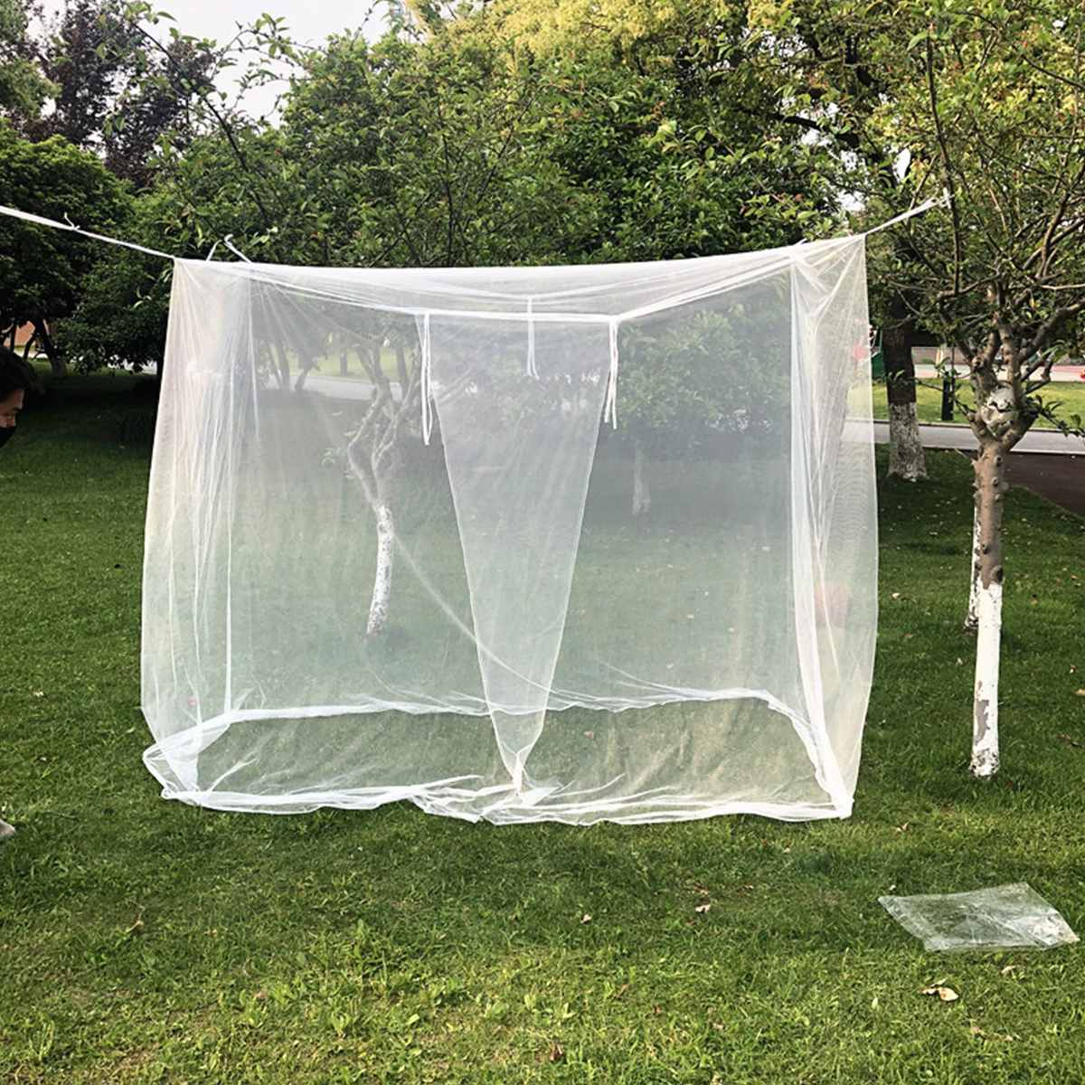 Utendørs camping myggnett camping seng kompakt og lett kvadratisk utendørs nett til camping fiske fotturer 200 x 180 x 200cm: 200 x 100 x 200cm
