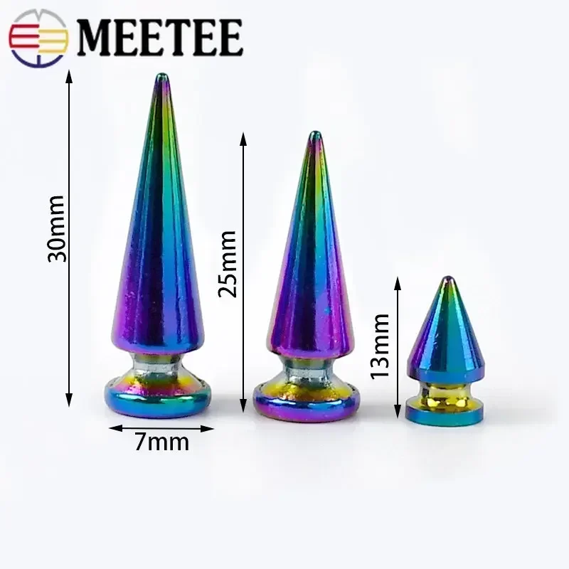 5/10/20 Stuks Metalen Kegel Studs Klinknagels Handtas Kledingstuk Punk Nagels Schoenen Portemonnee Schroef Knoppen Diy lederen Craft Hardware Accessoires